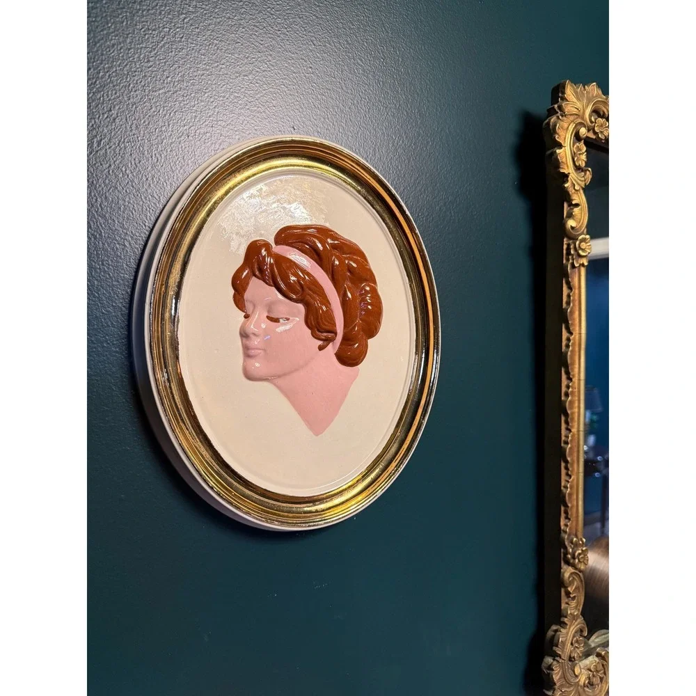 Vintage Duncan Ceramic Lady Wall Plaque‎ 1975